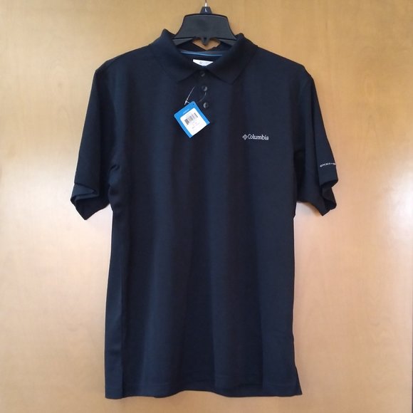 🆕Columbia Men's City Voyager Omni-Shade Sun Protection UPF 30 Polo -Black, NWT - Picture 2 of 7